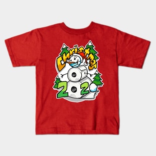 Christmas 2020 toilet paper snowman Kids T-Shirt